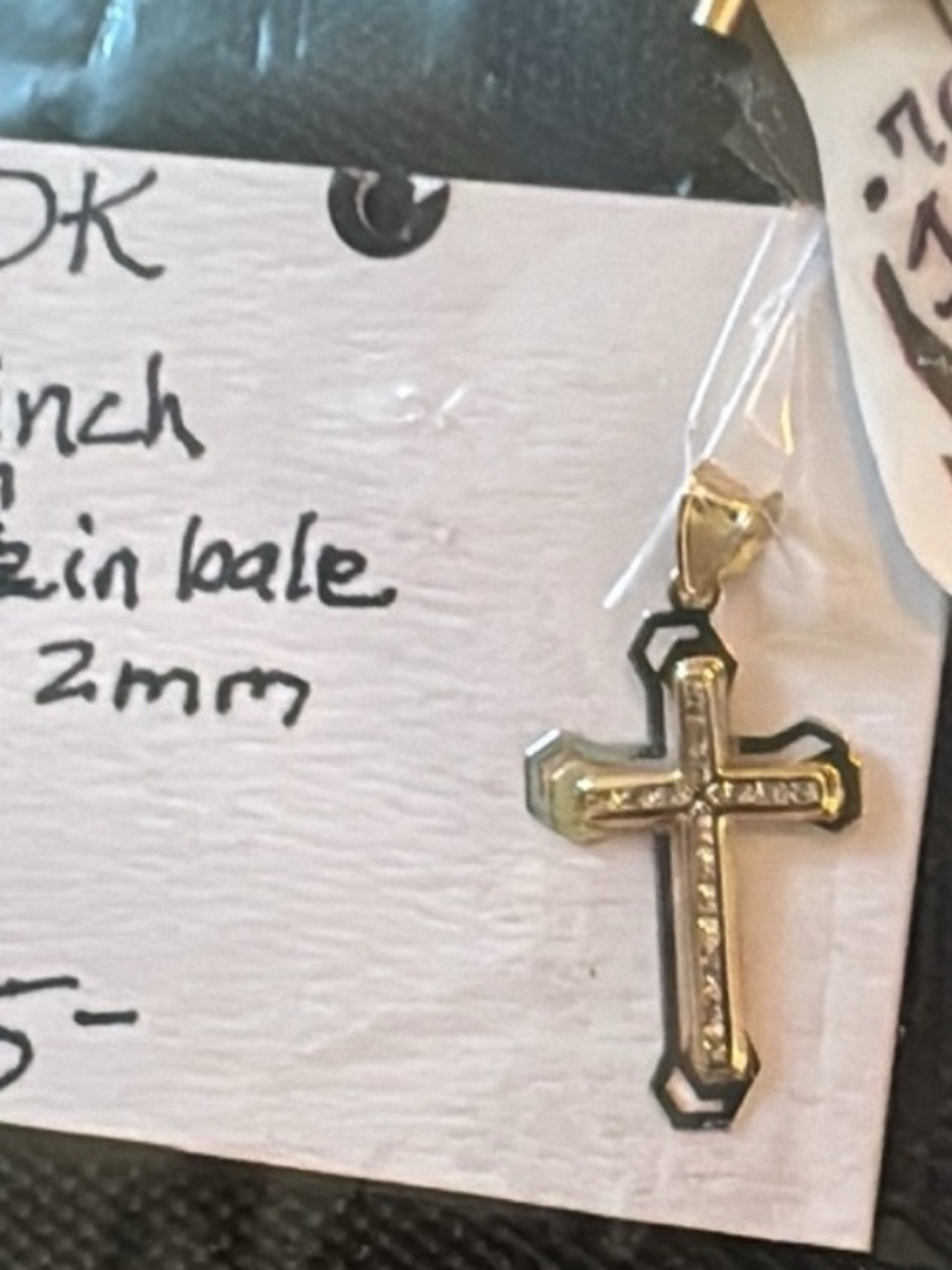 10K Gold Cross Pendant price for each stamped acid tested
